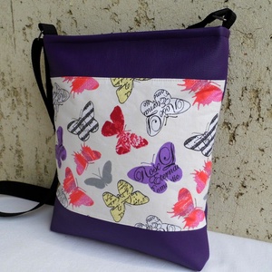 Lepkés női táska / lila - táska & tok - kézitáska & válltáska - válltáska - Meska.hu