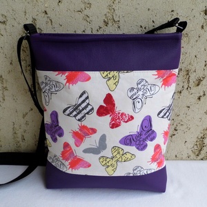 Lepkés női táska / lila - táska & tok - kézitáska & válltáska - válltáska - Meska.hu