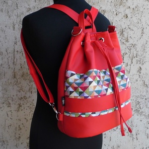 Piros hátizsák - táska & tok - variálható táska - Meska.hu