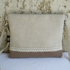 Beige - női táska - táska & tok - kézitáska & válltáska - vállon átvethető táska - Meska.hu