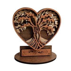 VA012 Szívben szerelmes pár - Fa HDF 3mm vastag több rétegű - kellékek & szerszámok - hobby fa alapanyag - rétegelt lemez, fa alap - Meska.hu