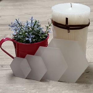 Plexi/Akril/PMMA víztiszta 2mm vastag hatszög , hexagon több méretben, Kellékek & szerszámok, Díszíthető tárgyak, Akril, Decoupage, transzfer és szalvétatechnika, MESKA