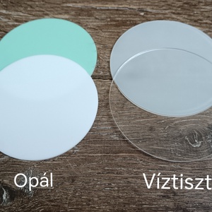 Plexi/Akril/PMMA víztiszta/opál 2mm vastag kör, korong több méretben - kellékek & szerszámok - díszíthető tárgyak - akril - Meska.hu
