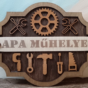  Műhelyes/barkácsolós fali tábla , Otthon & Életmód, Dekoráció, Ajtó- és ablak dekoráció, Ablakdísz, Famegmunkálás, MESKA