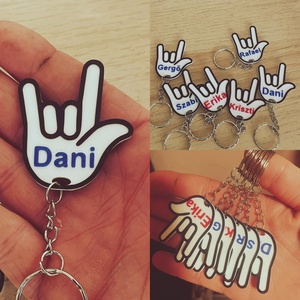 Jelnyelv Szeretlek kulcstartó � egyedi névvel, Táska & Tok, Kulcstartó & Táskadísz, Kulcstartó, , MESKA