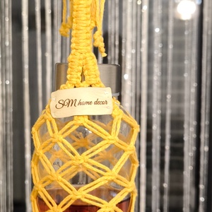 Makramé kulacstartó  - táska & tok - uzsonna- & ebéd tartó - evőeszköz tartó - Meska.hu