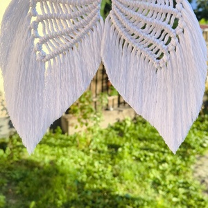 Makramé angyalszárny , Otthon & Életmód, Dekoráció, Fali és függő dekoráció, Falra akasztható dekor, Csomózás, MESKA