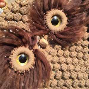 Makramé bagoly falidísz  - otthon & életmód - dekoráció - fali és függő dekoráció - álomfogó - Meska.hu