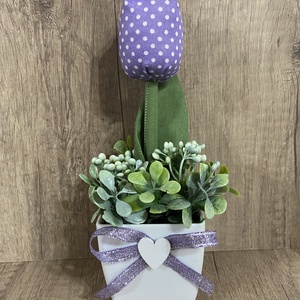 Textil tulipán kaspóban, Otthon & Életmód, Dekoráció, Asztal és polc dekoráció, Asztaldísz, Varrás, MESKA