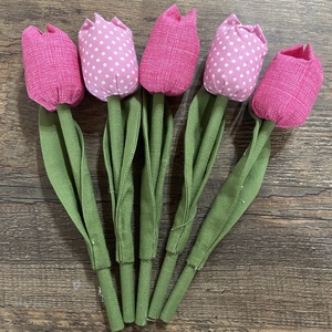 Textil tulipán Rózsaszín - Meska.hu