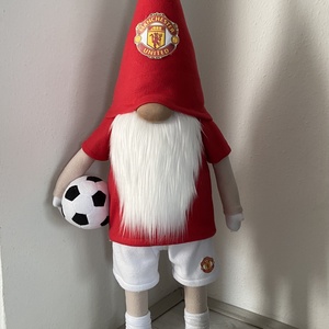 Álló Focis manó. Manchester United  100 cm, Otthon & Életmód, Dekoráció, Asztal és polc dekoráció, Asztaldísz, Varrás, MESKA