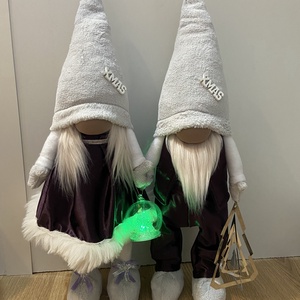 Álló karácsonyi manópáros, Otthon & Életmód, Dekoráció, Asztal és polc dekoráció, Asztaldísz, Varrás, MESKA