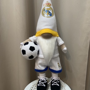 Álló Focis manó. Real Madrid  50 cm, Otthon & Életmód, Dekoráció, Asztal és polc dekoráció, Asztaldísz, Varrás, MESKA