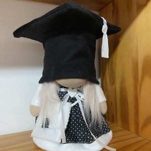 Ballagó manólány .Fekete  pöttyös, Otthon & Életmód, Dekoráció, Asztal és polc dekoráció, Asztaldísz, Varrás, MESKA