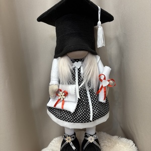 Álló Ballagó manólány Fekete, Otthon & Életmód, Dekoráció, Asztal és polc dekoráció, Asztaldísz, Varrás, MESKA