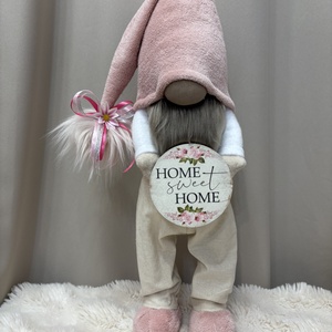 Tavaszi manófiú -Rózsaszín, Otthon & Életmód, Dekoráció, Asztal és polc dekoráció, Asztaldísz, Varrás, MESKA