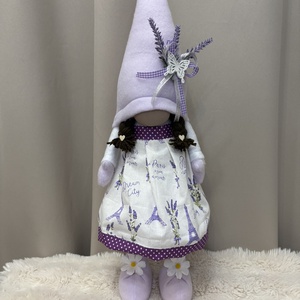 Tavaszi manólány Lila, Otthon & Életmód, Dekoráció, Asztal és polc dekoráció, Asztaldísz, Varrás, MESKA