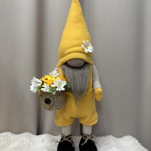 Tavaszi manófiú Sárga, Otthon & Életmód, Dekoráció, Asztal és polc dekoráció, Asztaldísz, Varrás, MESKA