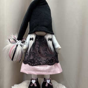 Rózsaszín-fekete manólány  - Meska.hu