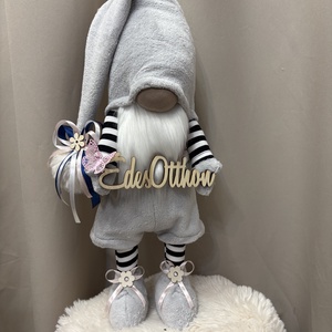 Szürke  manófiú, Otthon & Életmód, Dekoráció, Asztal és polc dekoráció, Asztaldísz, Varrás, MESKA