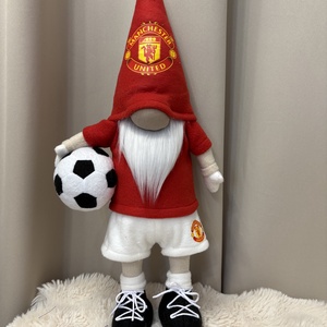 Álló Focis manó   Manchester United  50 cm - Meska.hu
