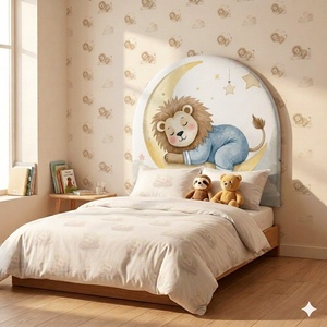 Pizsamás Leó ?? � Textil falpanel kárpitozott gyerekszoba falvédő és ágyvég (100x100 cm), Baba - mama, Babaszoba dekoráció, Falvédő gyerekszobába, , MESKA