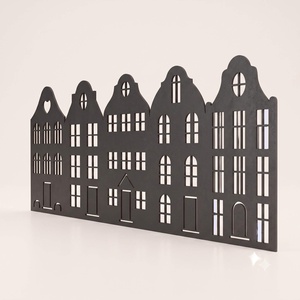 Falvédő Szett 200 cm-es ágyhoz � Gdansk Antracit Lézervágott HDF (200x75 cm, 5 db), Baba - mama, Babaszoba dekoráció, Falvédő gyerekszobába, Famegmunkálás, MESKA