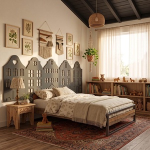 Falvédő Szett 200 cm-es ágyhoz � Gdansk Antracit Lézervágott HDF (200x75 cm, 5 db) - baba - mama - babaszoba dekoráció - falvédő gyerekszobába - Meska.hu