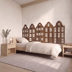 Falvédő Szett 200 cm-es ágyhoz � Gdansk Dió Lézervágott HDF (200x75 cm, 5 db) - baba - mama - babaszoba dekoráció - falvédő gyerekszobába - Meska.hu