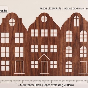 Falvédő Szett 200 cm-es ágyhoz � Gdansk Dió Lézervágott HDF (200x75 cm, 5 db) - baba - mama - babaszoba dekoráció - falvédő gyerekszobába - Meska.hu