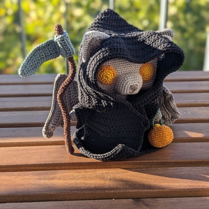 Amigurumi A kaszás macska  - játék & sport - plüssállat & játékfigura - cica - Meska.hu