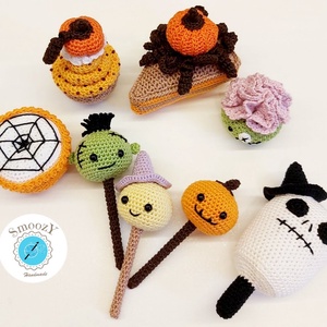 Horgolt Halloween-i édességek minta - otthon & életmód - dekoráció - halloween - halloweeni dekoráció - Meska.hu