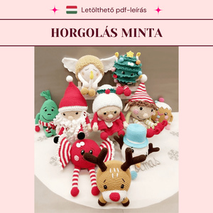 Karácsonyi gömb figurák mintaleírásai csomagban (10 db) - Meska.hu