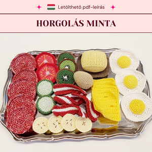 Horgolt reggeli szett minta, DIY (Csináld magad), Szabásminta, útmutató, Horgolási minta, Horgolás, MESKA