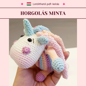 Horgolt unkornis - Meska.hu