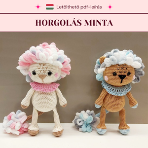 Horgolt oroszlán minta - játék & sport - plüssállat & játékfigura - más figura - Meska.hu