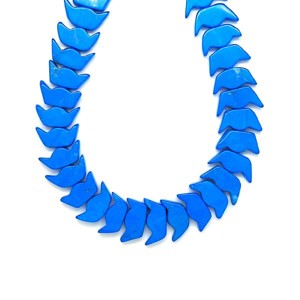 Howlit csónak szinezett kék 15-17x7-8mm, Kellékek & szerszámok, Ásvány alapanyag, Ásványfüzér, , MESKA