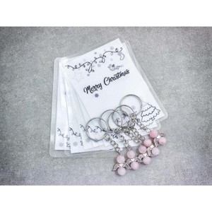 Merry Christmas kulcstartó rózsakvarccal 5 dbos csomag - Meska.hu