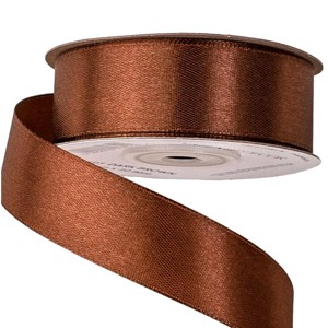 Szatén szalag 25mmx22,86m - sötétbarna, Kellékek & szerszámok, Rövidáru, Szatén szalag, Szalag, pánt, , MESKA
