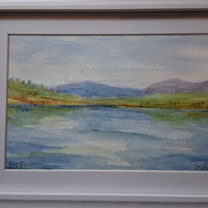 Akvarell miniatűr tájkép  - Meska.hu