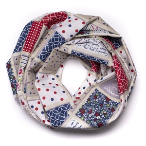 Őszi körsál patchwork mintával - Meska.hu