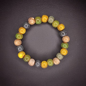 Karkötő: kerámia gyöngyökből #1, Ékszer, Karkötő, Gyöngyös karkötő, Gyöngyfűzés, gyöngyhímzés, MESKA