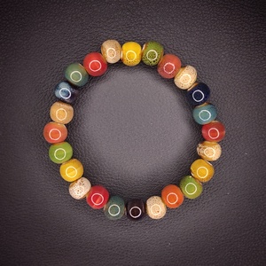 Karkötő: kerámia gyöngyökből #3, Ékszer, Karkötő, Gyöngyös karkötő, Gyöngyfűzés, gyöngyhímzés, MESKA