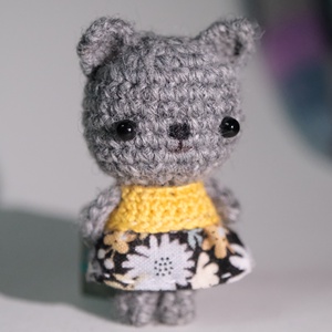 Horgolt Mini Cica, Játék & Sport, Plüssállat & Játékfigura, Cica, Horgolás, Varrás, MESKA