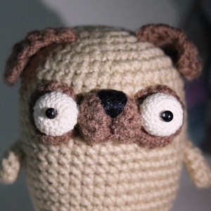 Horgolt Mopsz, Játék & Sport, Plüssállat & Játékfigura, Kutya, Horgolás, Varrás, MESKA