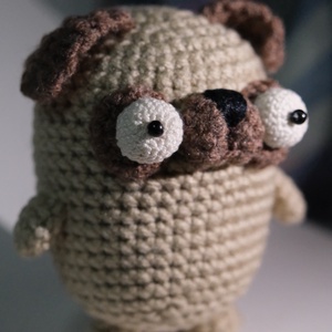 Horgolt Mopsz - játék & sport - plüssállat & játékfigura - kutya - Meska.hu