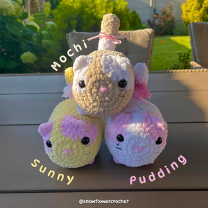 Mochi Cica - kézzel horgolt plüss macska (amigurumi) - játék & sport - plüssállat & játékfigura - cica - Meska.hu