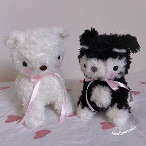 hópihe horgolt fehér kutyus plüss, amigurumi - játék & sport - plüssállat & játékfigura - kutya - Meska.hu