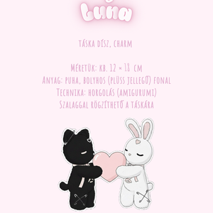 Horgolt plüss táska charmok, táskadíszek - táska & tok - kulcstartó & táskadísz - táskaakasztó - Meska.hu