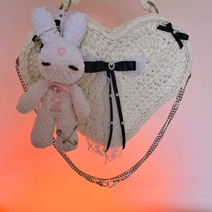 Horgolt plüss táska charmok, táskadíszek - táska & tok - kulcstartó & táskadísz - táskaakasztó - Meska.hu